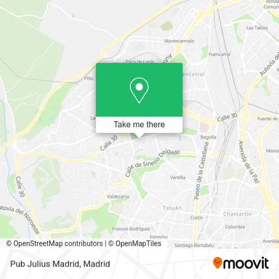 Pub Julius Madrid map