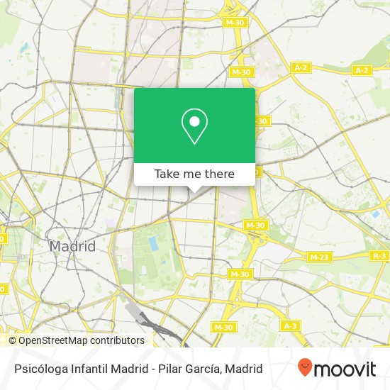 mapa Psicóloga Infantil Madrid - Pilar García