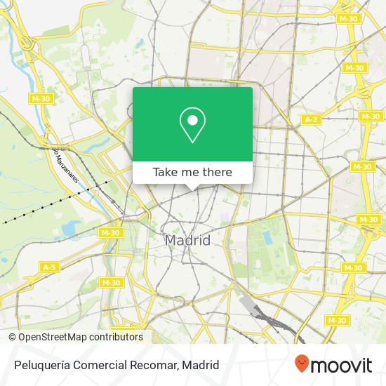 mapa Peluquería Comercial Recomar