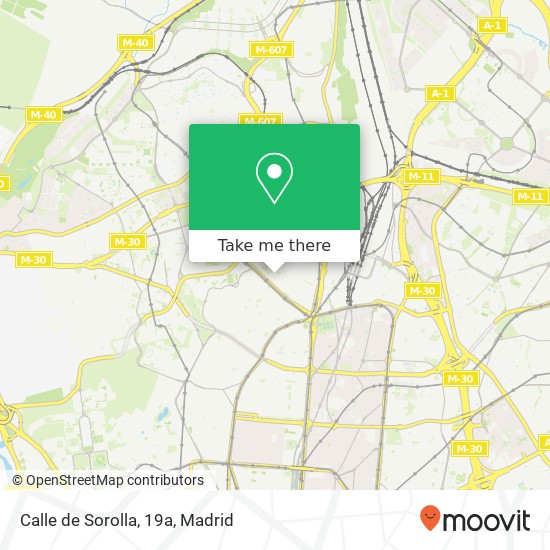 mapa Calle de Sorolla, 19a