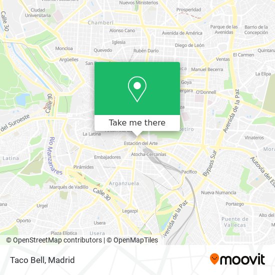 mapa Taco Bell