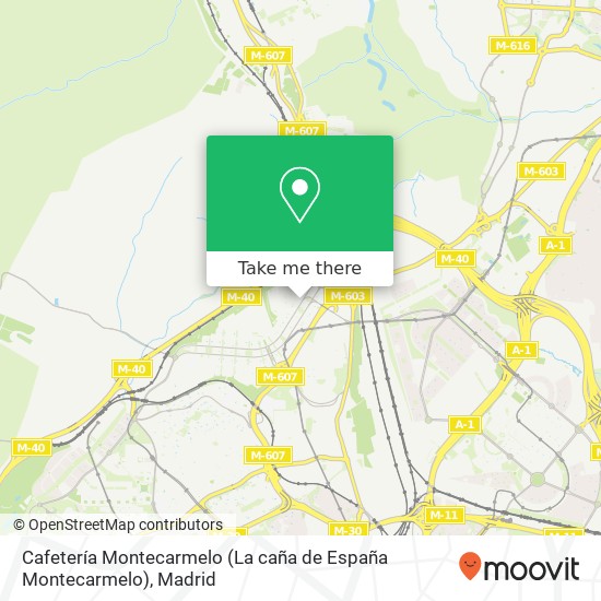 Cafetería Montecarmelo (La caña de España Montecarmelo) map