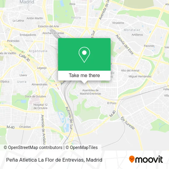 Peña Atletica La Flor de Entrevias map