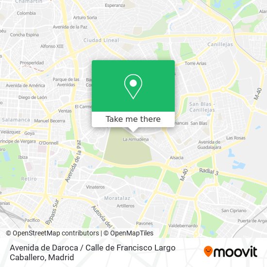 Avenida de Daroca / Calle de Francisco Largo Caballero map