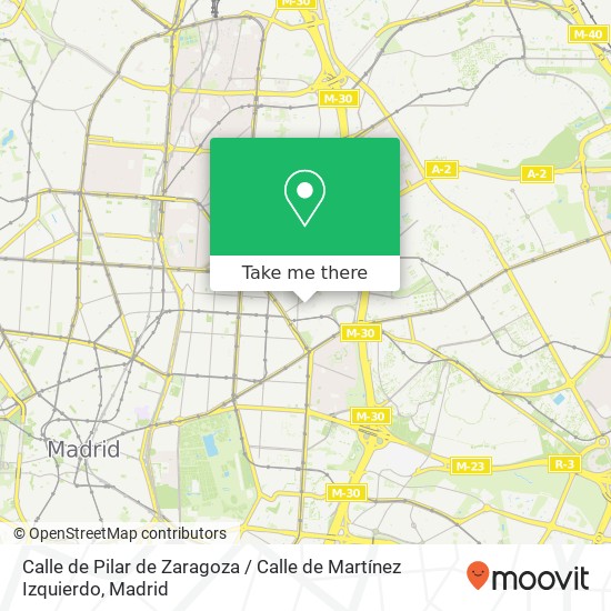 Calle de Pilar de Zaragoza / Calle de Martínez Izquierdo map