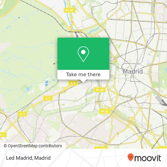 mapa Led Madrid