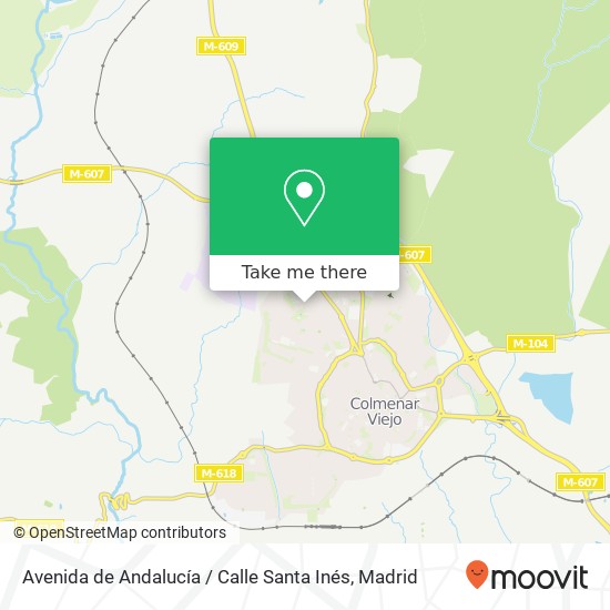 mapa Avenida de Andalucía / Calle Santa Inés