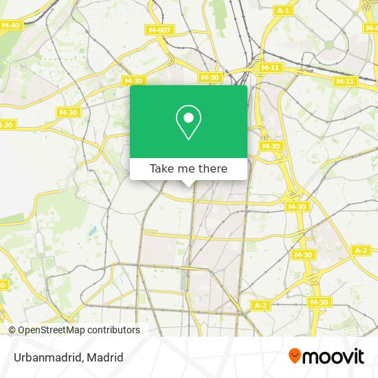 Urbanmadrid map