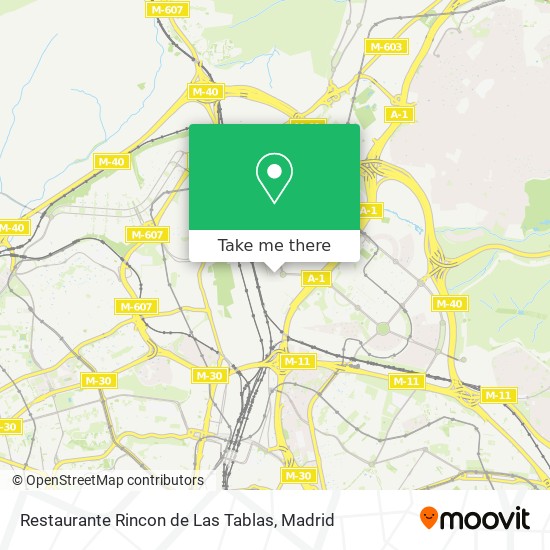 Restaurante Rincon de Las Tablas map