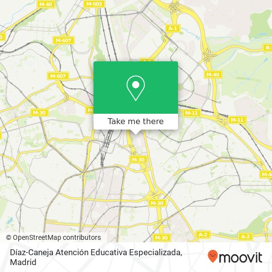 Díaz-Caneja Atención Educativa Especializada map