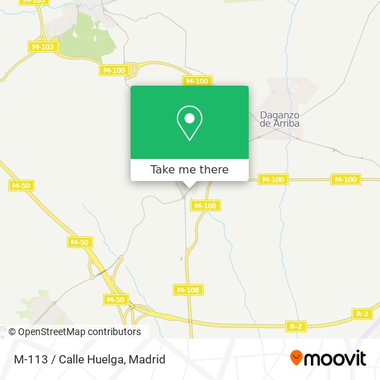 mapa M-113 / Calle Huelga