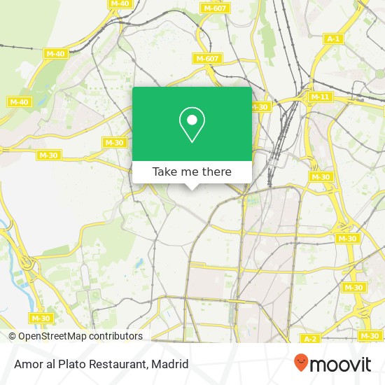 Amor al Plato Restaurant map