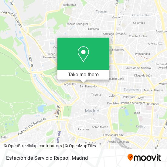 mapa Estación de Servicio Repsol