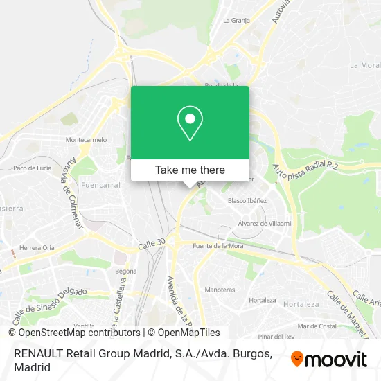 RENAULT Retail Group Madrid, S.A. / Avda. Burgos map