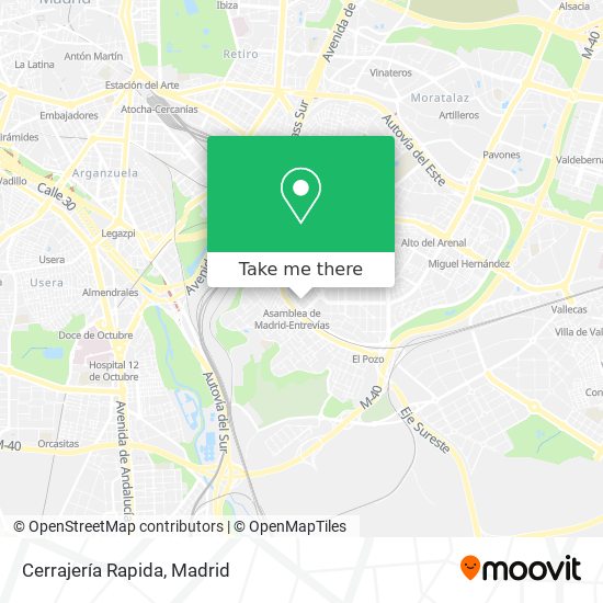Cerrajería Rapida map