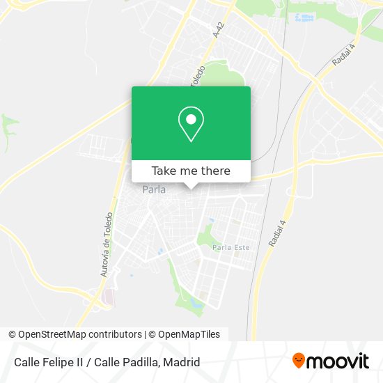 Calle Felipe II / Calle Padilla map