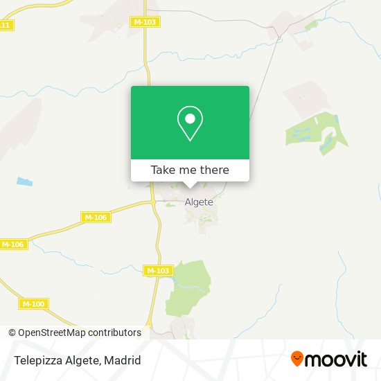 mapa Telepizza Algete