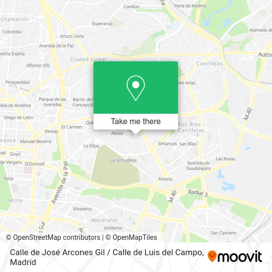 Calle de José Arcones Gil / Calle de Luis del Campo map