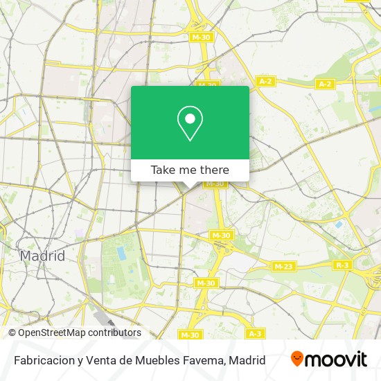 mapa Fabricacion y Venta de Muebles Favema