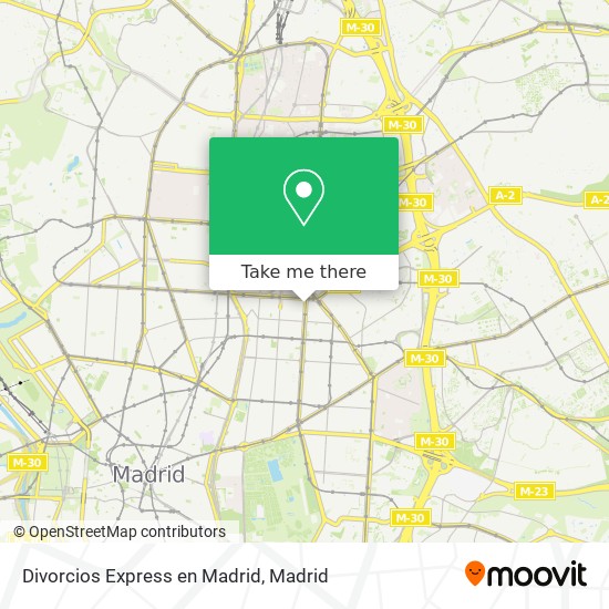 mapa Divorcios Express en Madrid