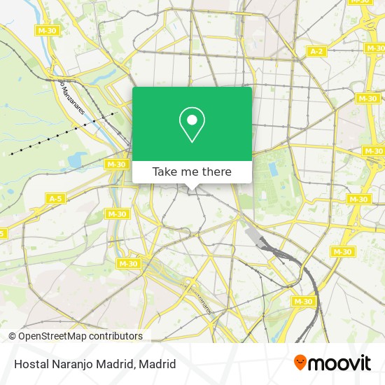 mapa Hostal Naranjo Madrid