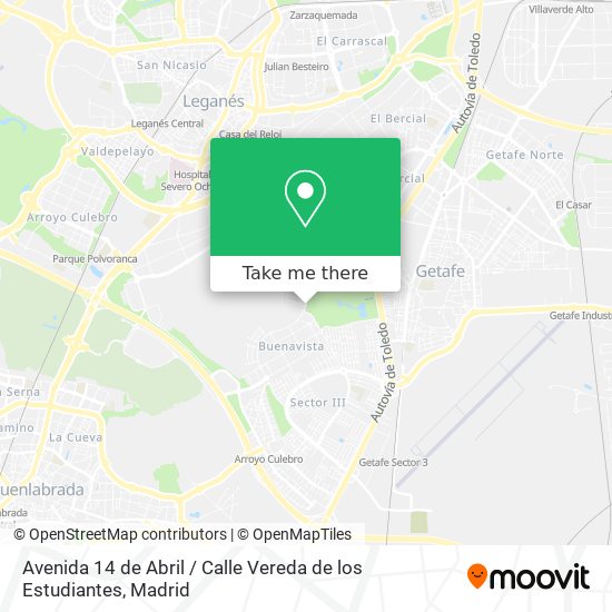 Avenida 14 de Abril / Calle Vereda de los Estudiantes map
