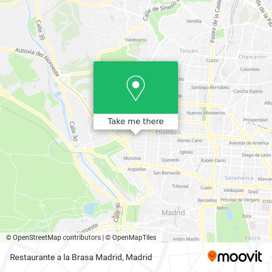 Restaurante a la Brasa Madrid map