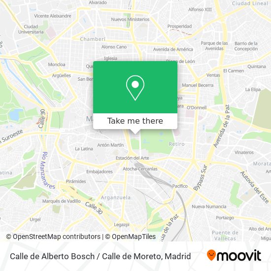 Calle de Alberto Bosch / Calle de Moreto map