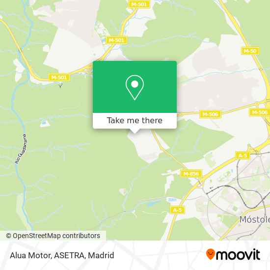 Alua Motor, ASETRA map