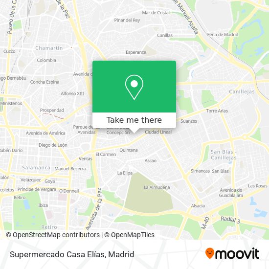 mapa Supermercado Casa Elías