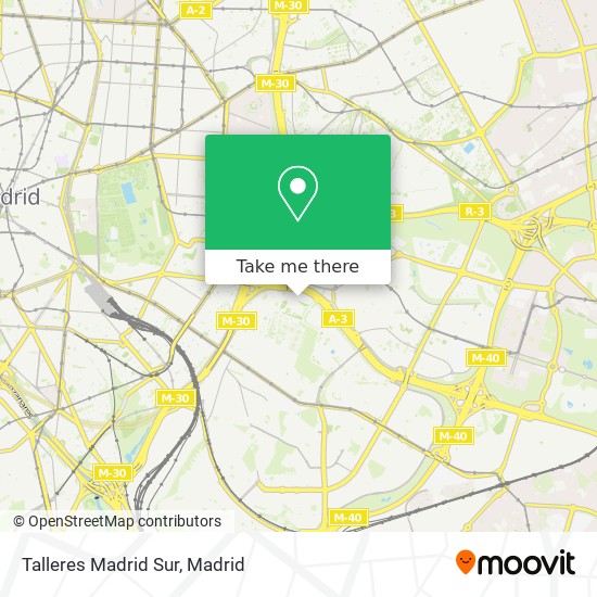 mapa Talleres Madrid Sur