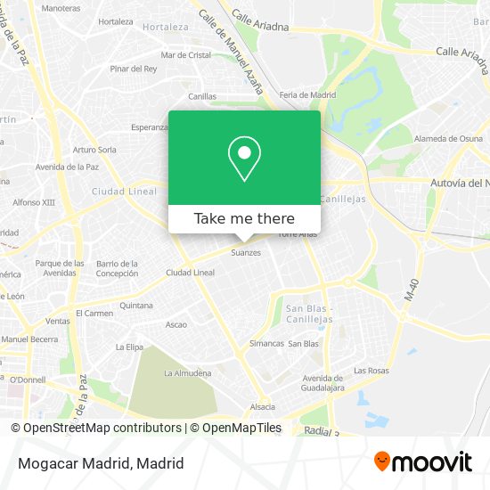 mapa Mogacar Madrid