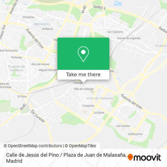mapa Calle de Jesús del Pino / Plaza de Juan de Malasaña