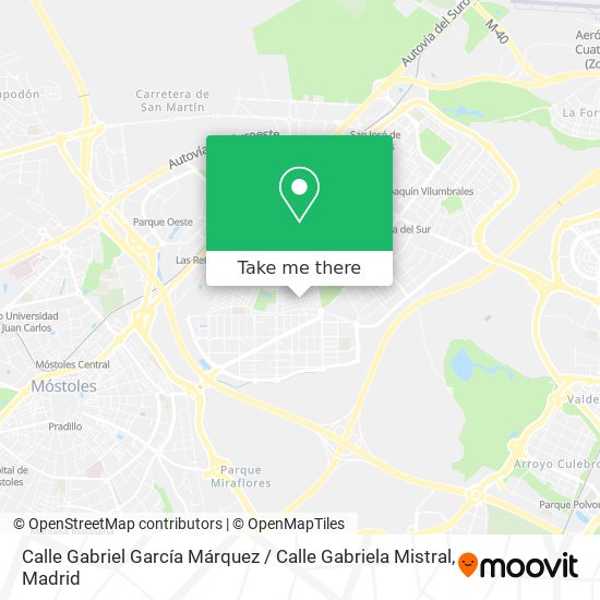 mapa Calle Gabriel García Márquez / Calle Gabriela Mistral