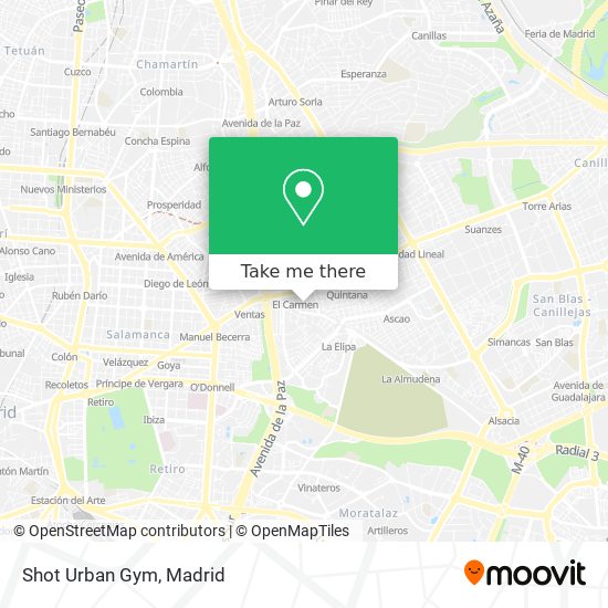 mapa Shot Urban Gym