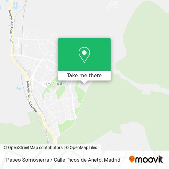 Paseo Somosierra / Calle Picos de Aneto map