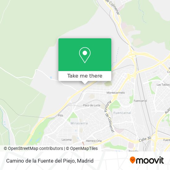 Camino de la Fuente del Piejo map