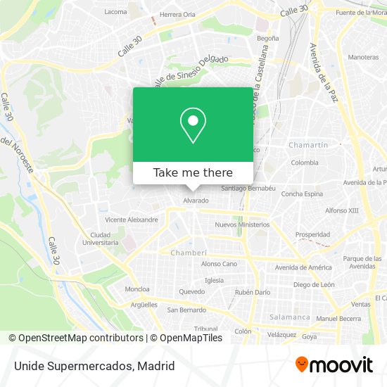 Unide Supermercados map