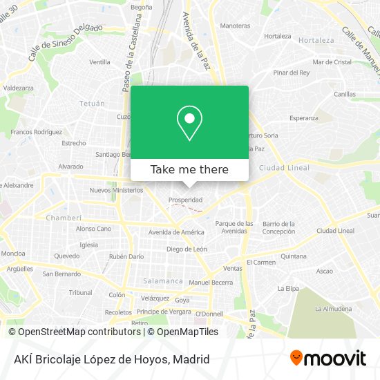 AKÍ Bricolaje López de Hoyos map
