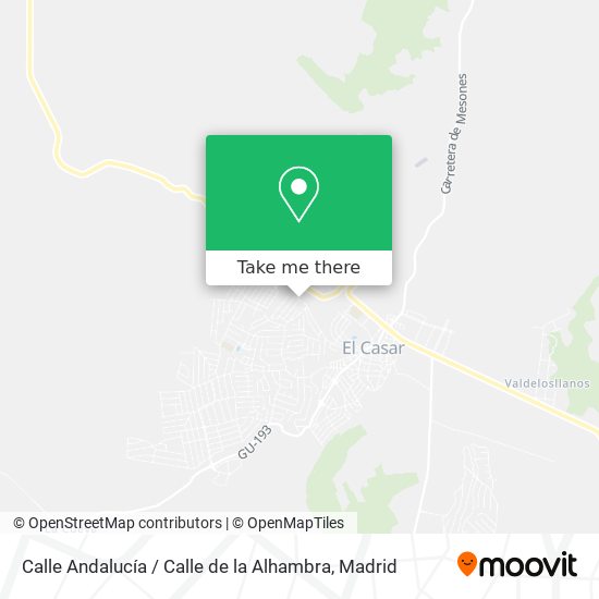 mapa Calle Andalucía / Calle de la Alhambra