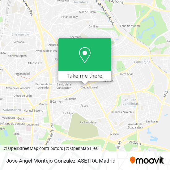 Jose Angel Montejo Gonzalez, ASETRA map