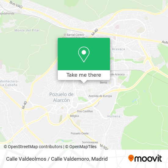 mapa Calle Valdeolmos / Calle Valdemoro