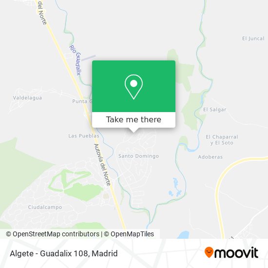mapa Algete - Guadalix 108