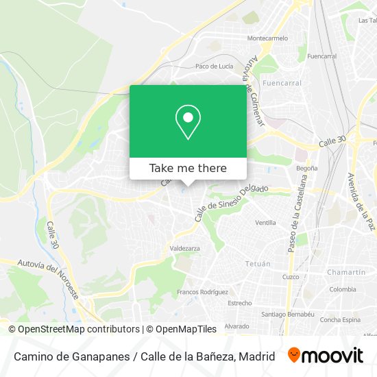 Camino de Ganapanes / Calle de la Bañeza map