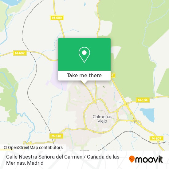 Calle Nuestra Señora del Carmen / Cañada de las Merinas map