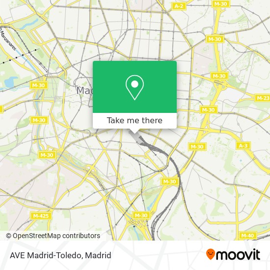 mapa AVE Madrid-Toledo