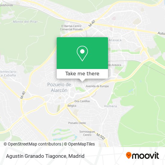 Agustín Granado Tiagonce map