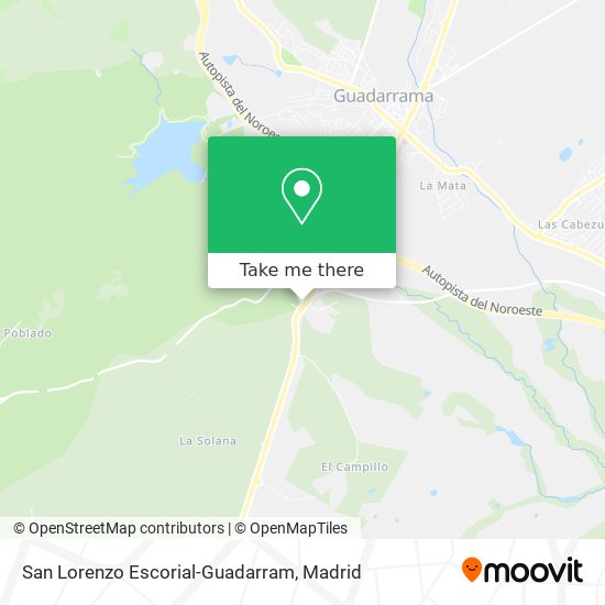 San Lorenzo Escorial-Guadarram map