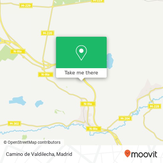 Camino de Valdilecha map