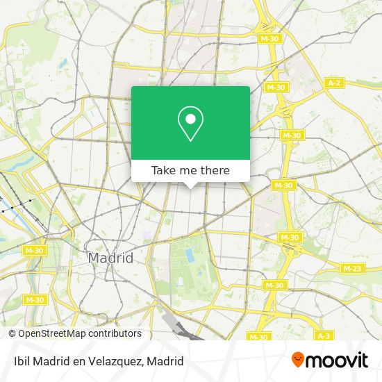 mapa Ibil Madrid en Velazquez